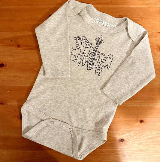 Seattle Bodysuit : Heather Grey/Seattle / 6-12Months