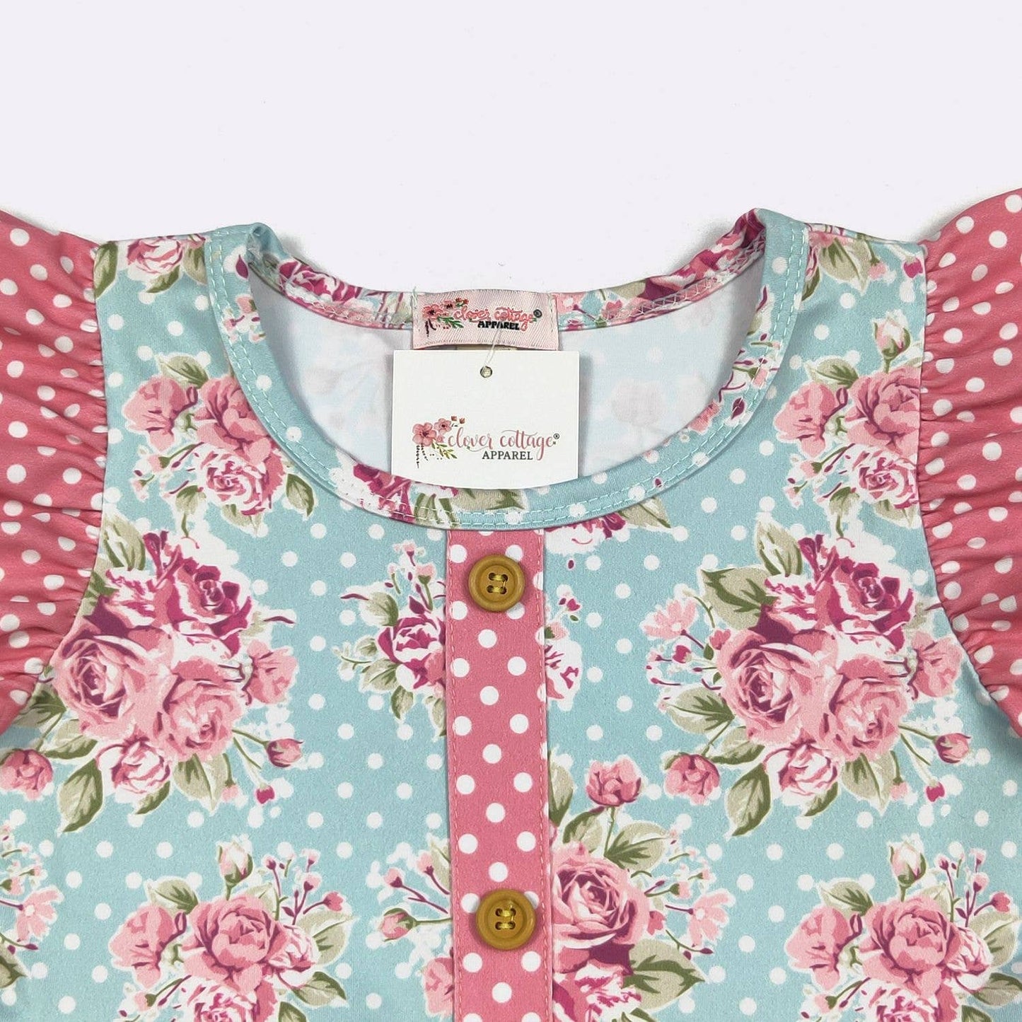Polka Dot Blossom Girls Dress: 4t