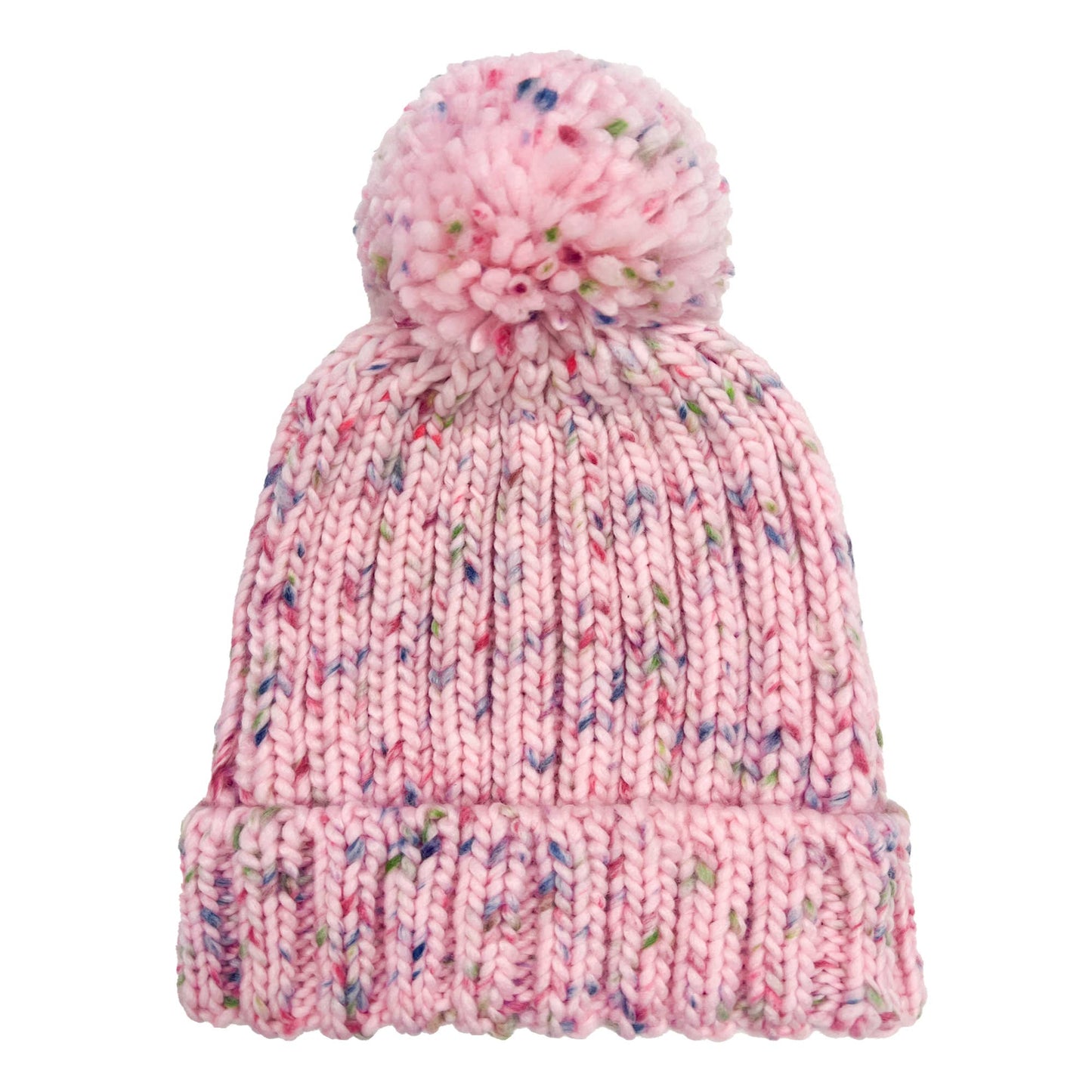 Girls Confetti Mixed Yarn Cuff Hat