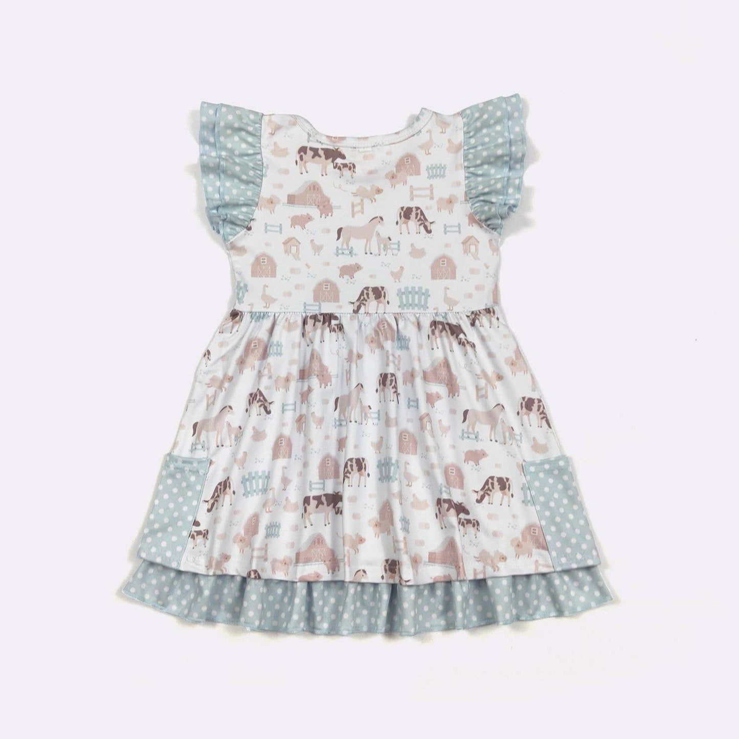 Barnyard Blue Girls Dress: 3t