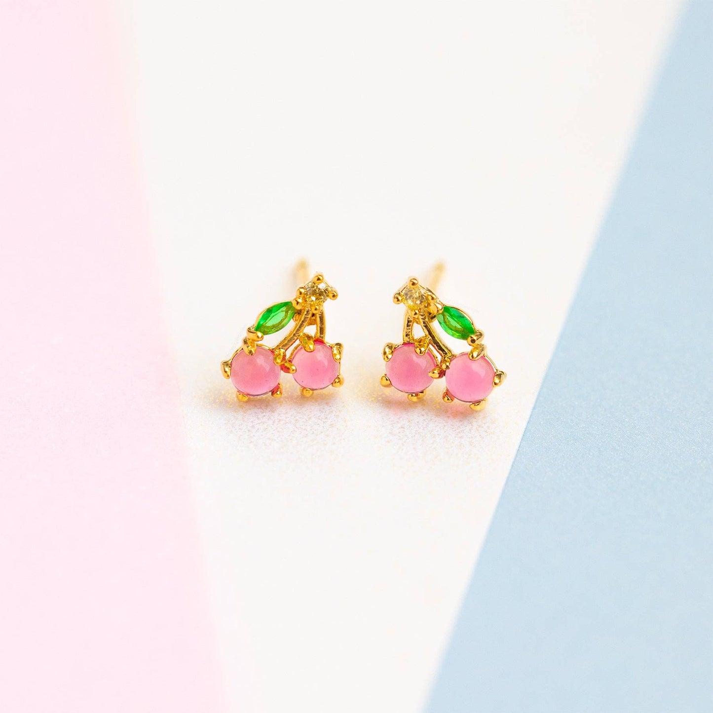 Cherry Studs: Gold