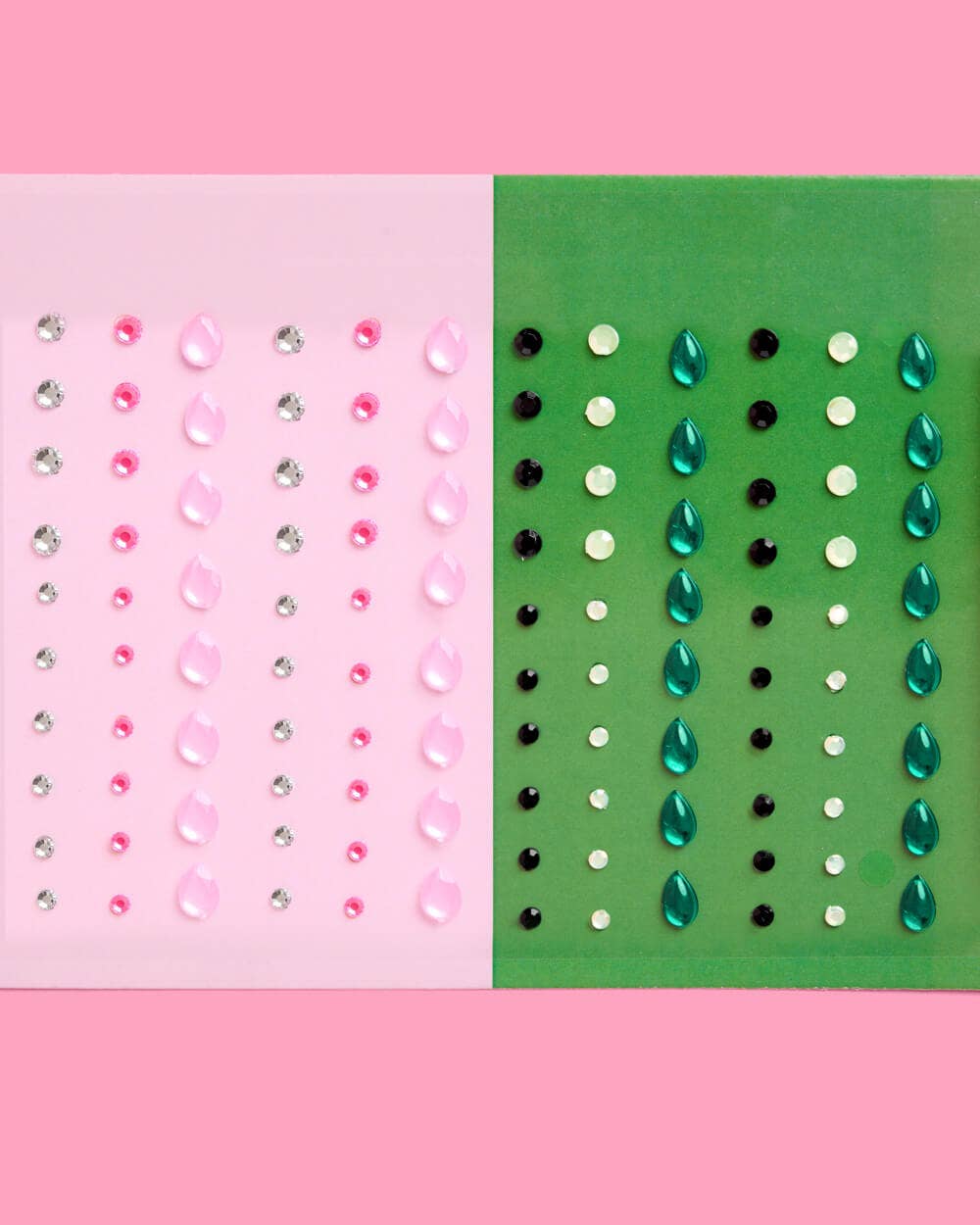 Wicked Pink Green Face Gem Set - 112 pcs, kids