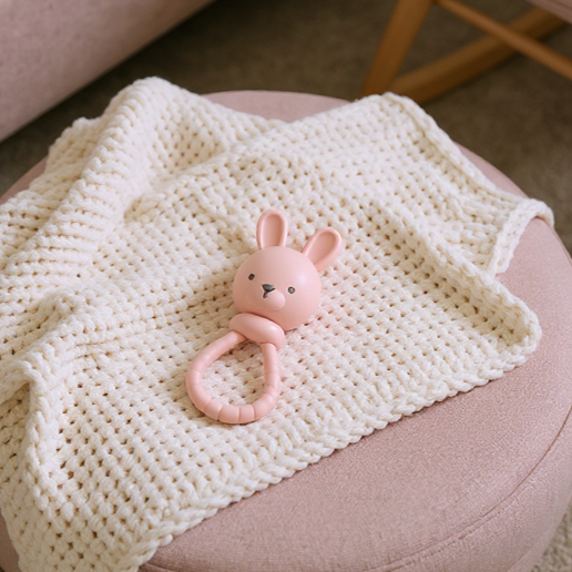Pink Bunny Sweetie Rattle™