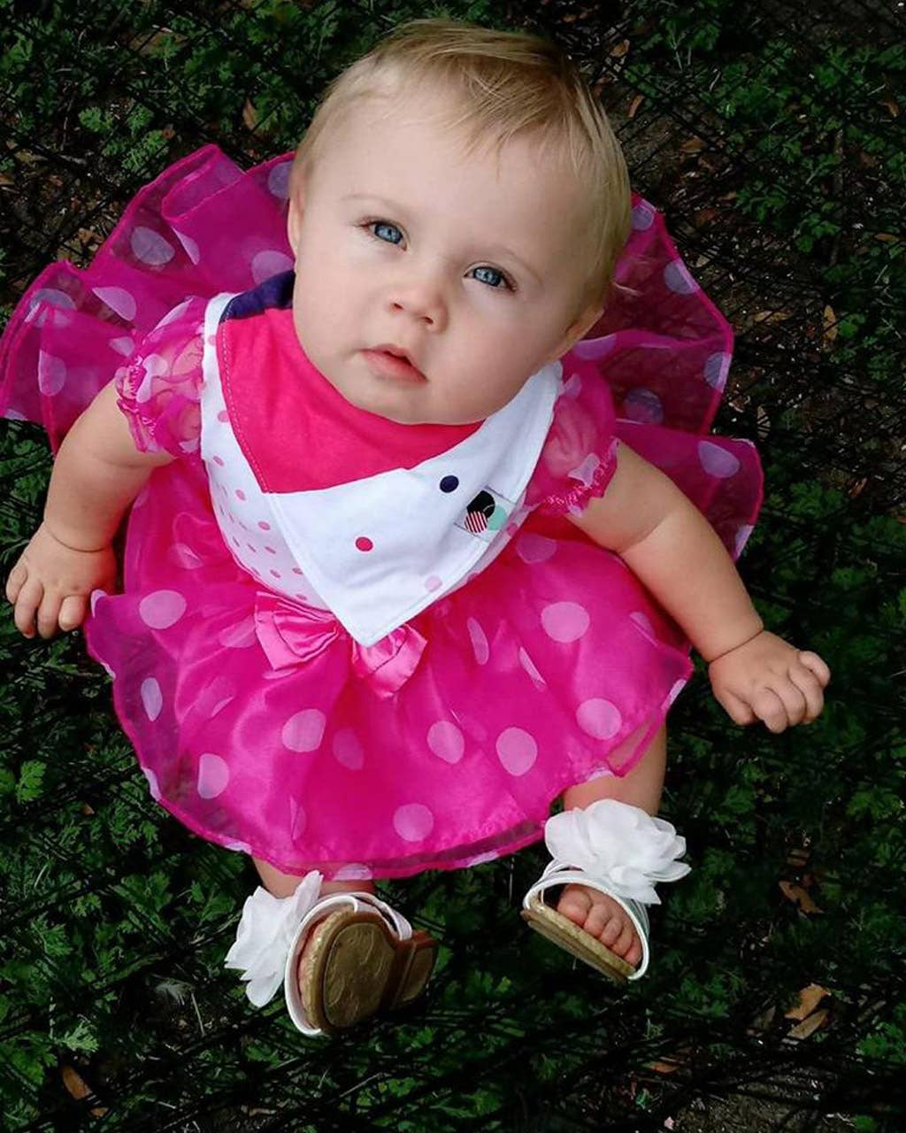 PINK STRIPE + POLKA DOTS Pattern | Premium Baby Bandana Bib