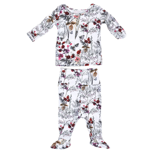 Three Little Tots -Floral Jammies Kids Pjs and Lougewear: Newborn - 3 Montths