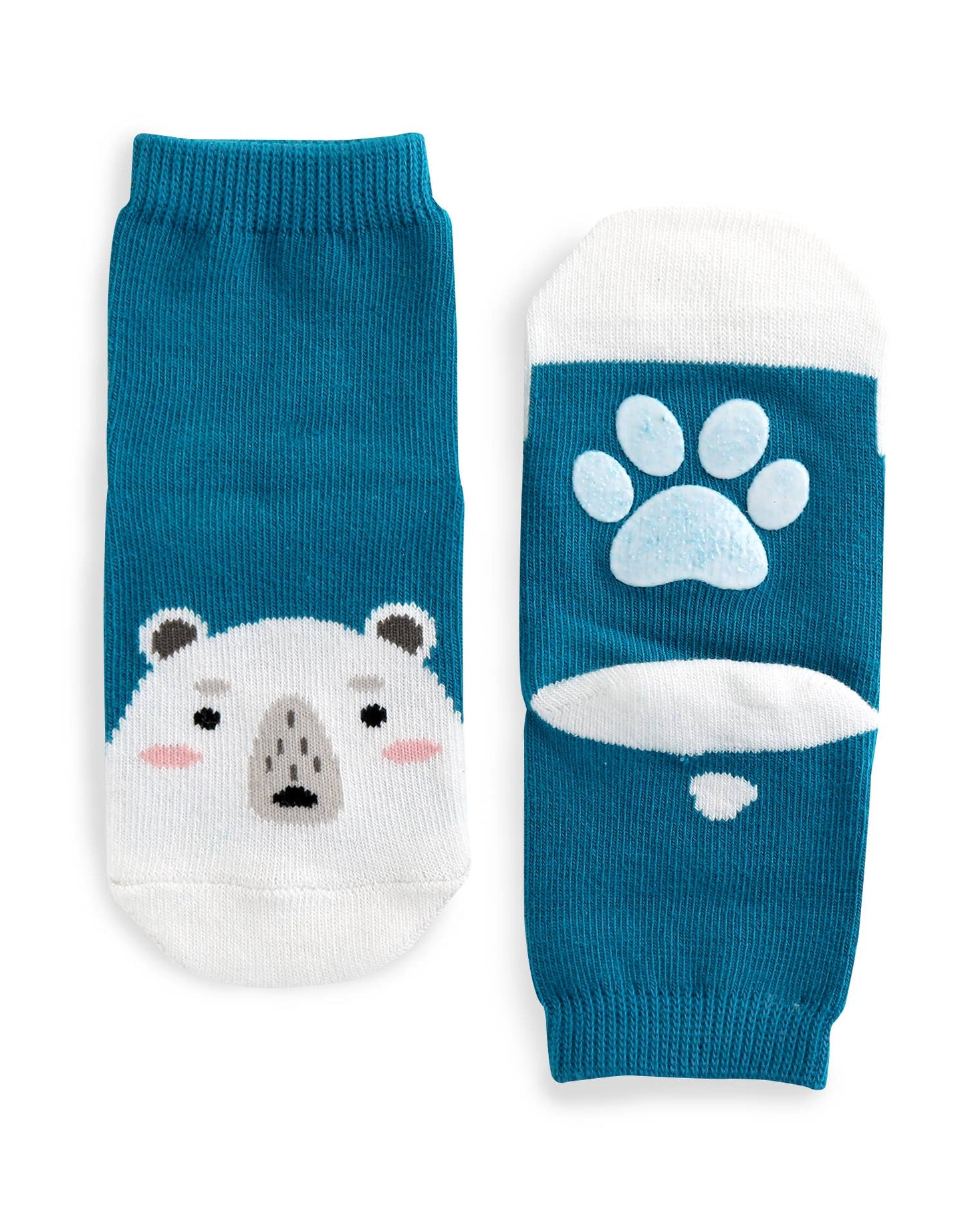 Zoo Socks Polar Bear Baby Animal: Blue / L (5~8T)
