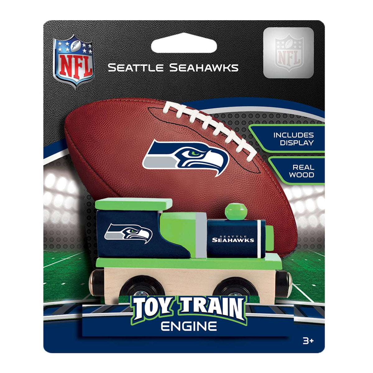 Seattle Seahawks Toy Train Engine Wood