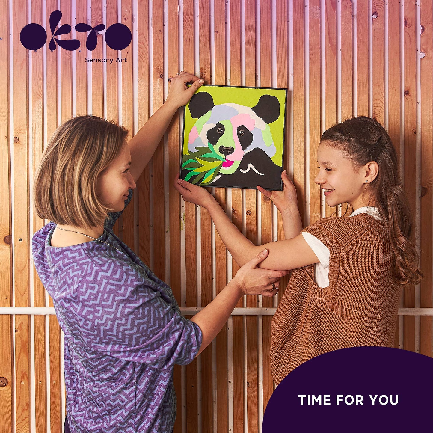 Panda Sensory Art OKTO Clay-by-Numbers Kit – (11.4” x 11.4”)
