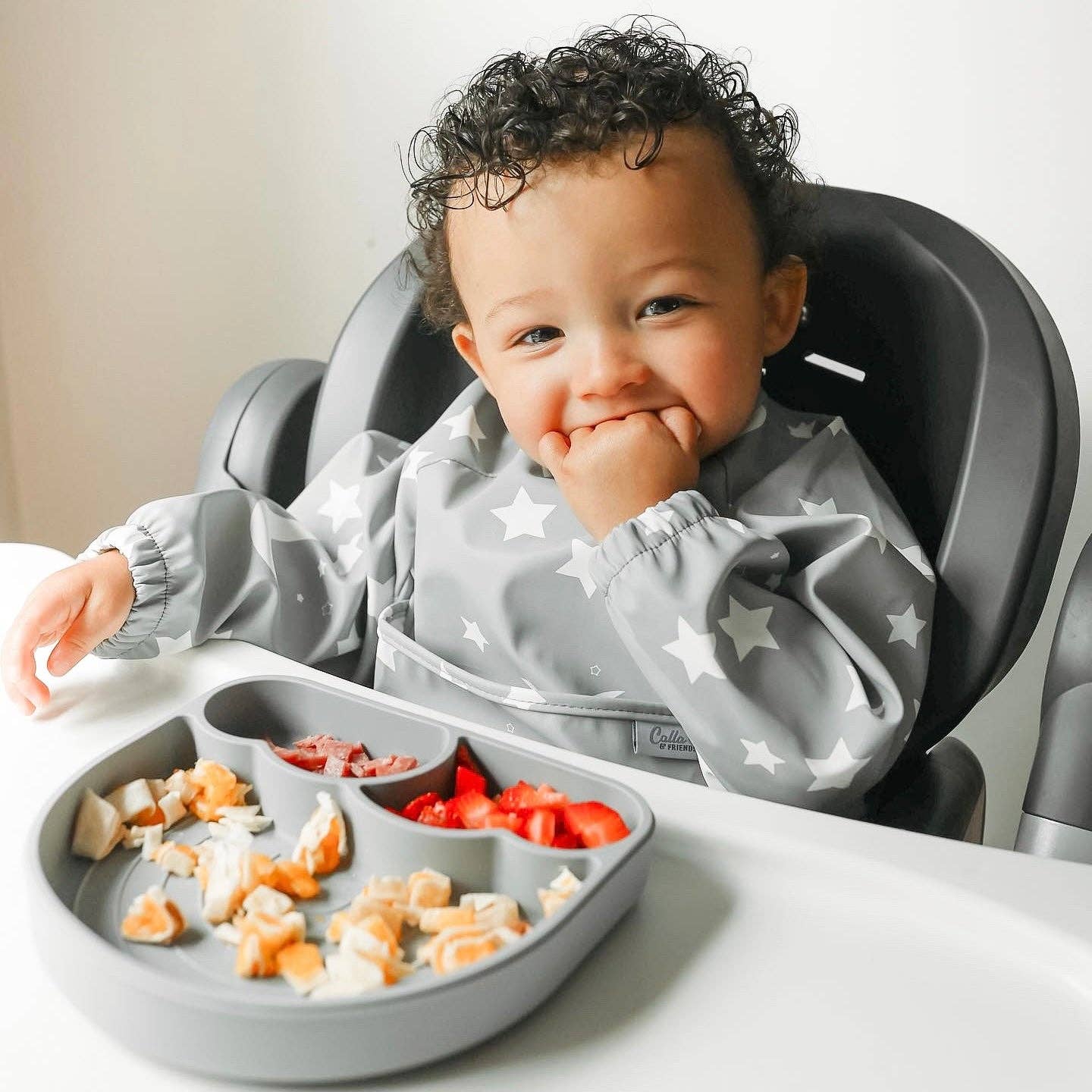 The Grayson Long Sleeve Bib - Starry Night: Powder Blue