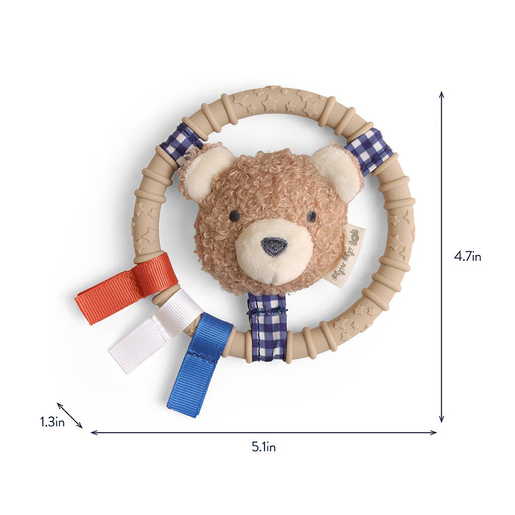 *NEW* Itzy Ring Pal™ - Teething Ring with Plush Character: Pink Kitty