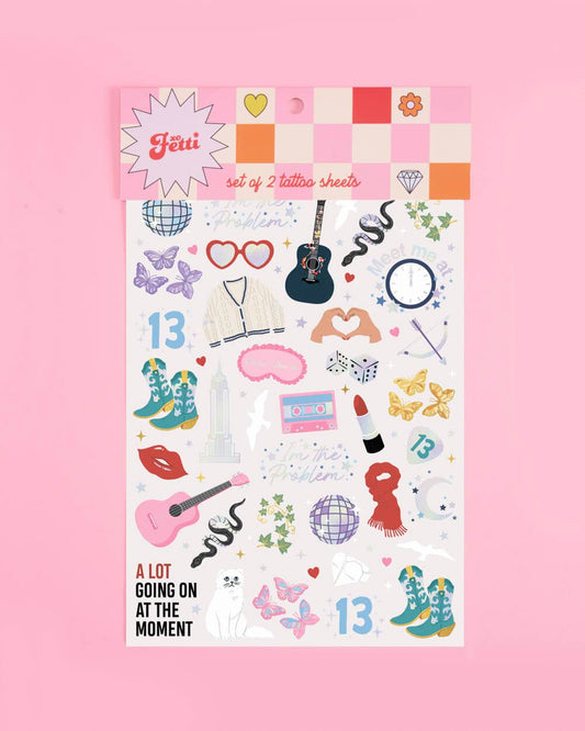 Taylor Swift Eras Tour Temporary Tattoos, 74 pcs kids
