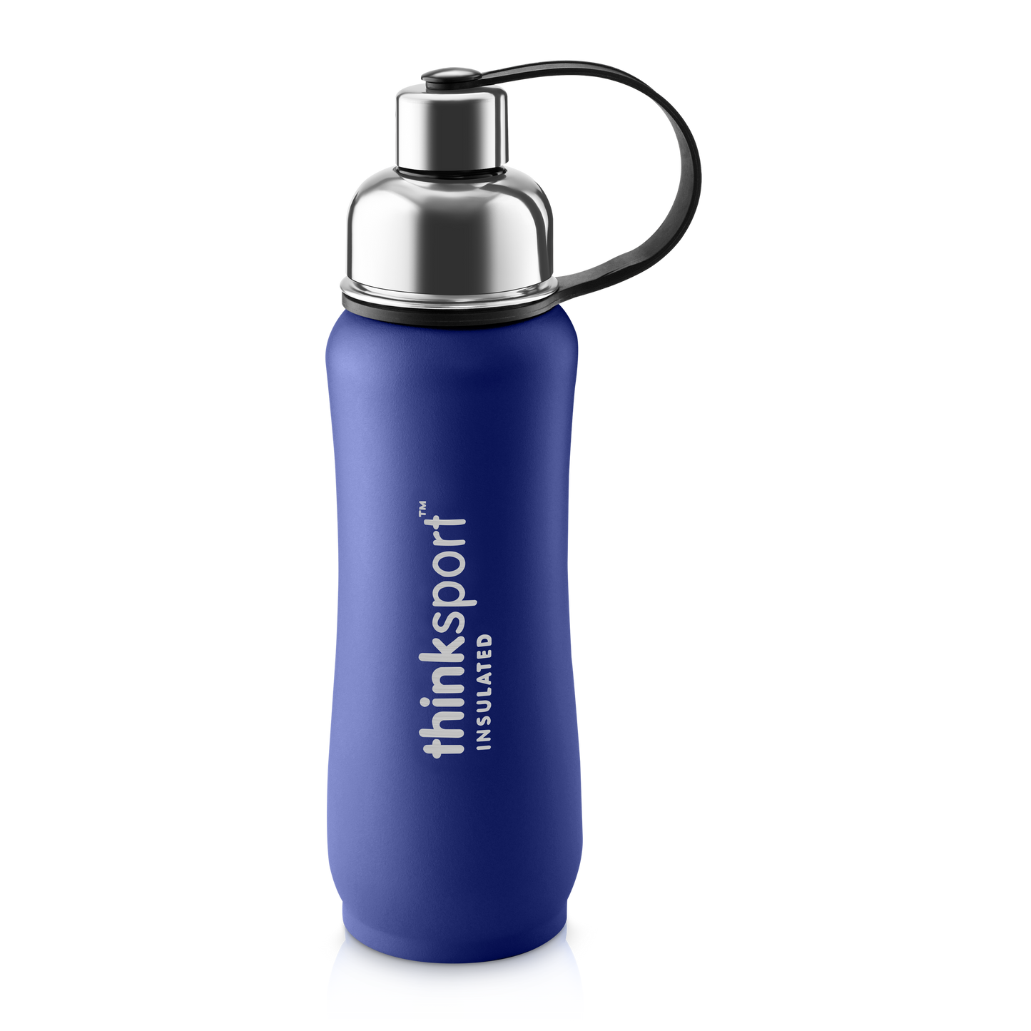 Insulated Sports Water Bottle - Coated Blue  17oz