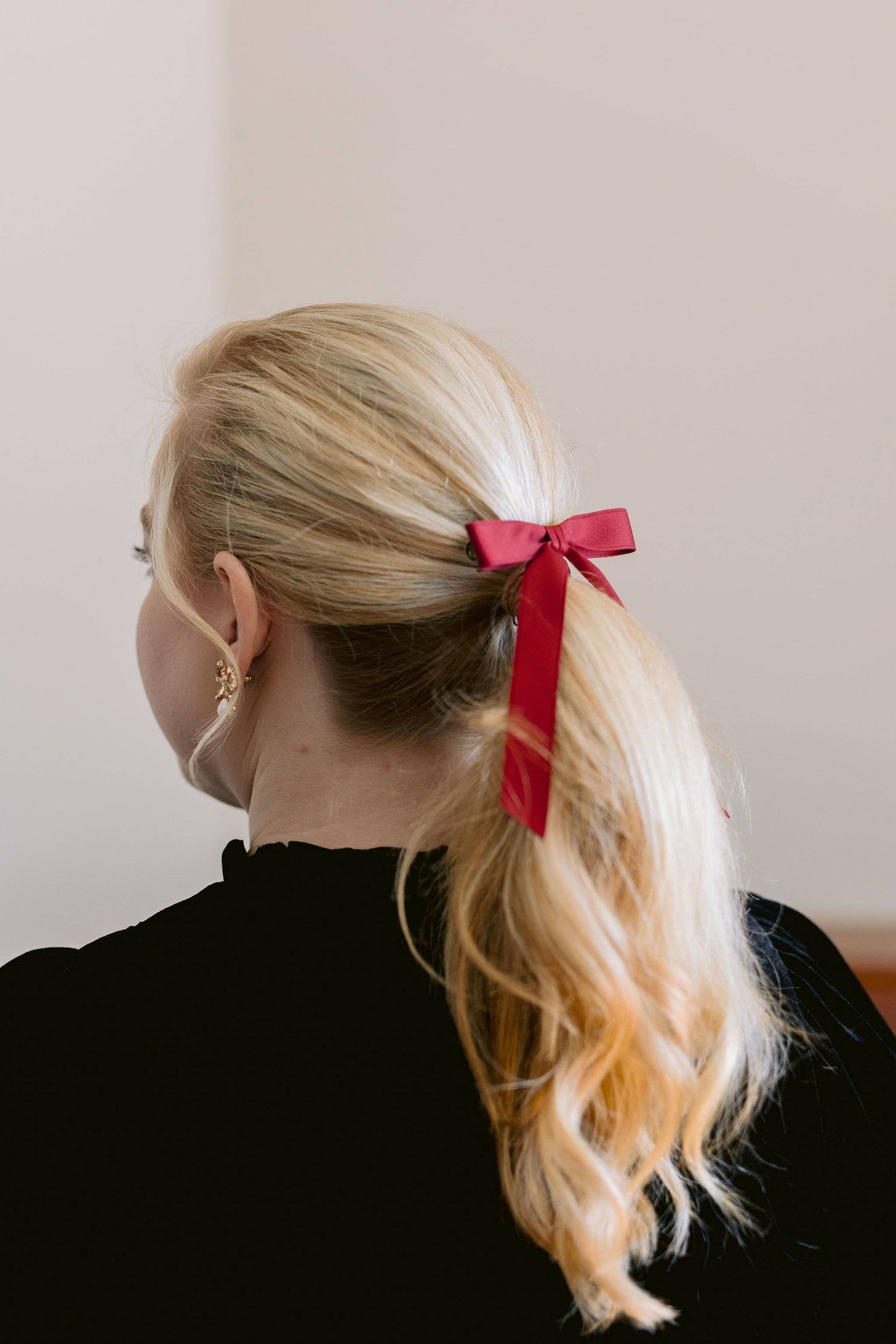 Thin Matte Satin Hair Bow Barrette | Micro Florence Bow: Hazelnut