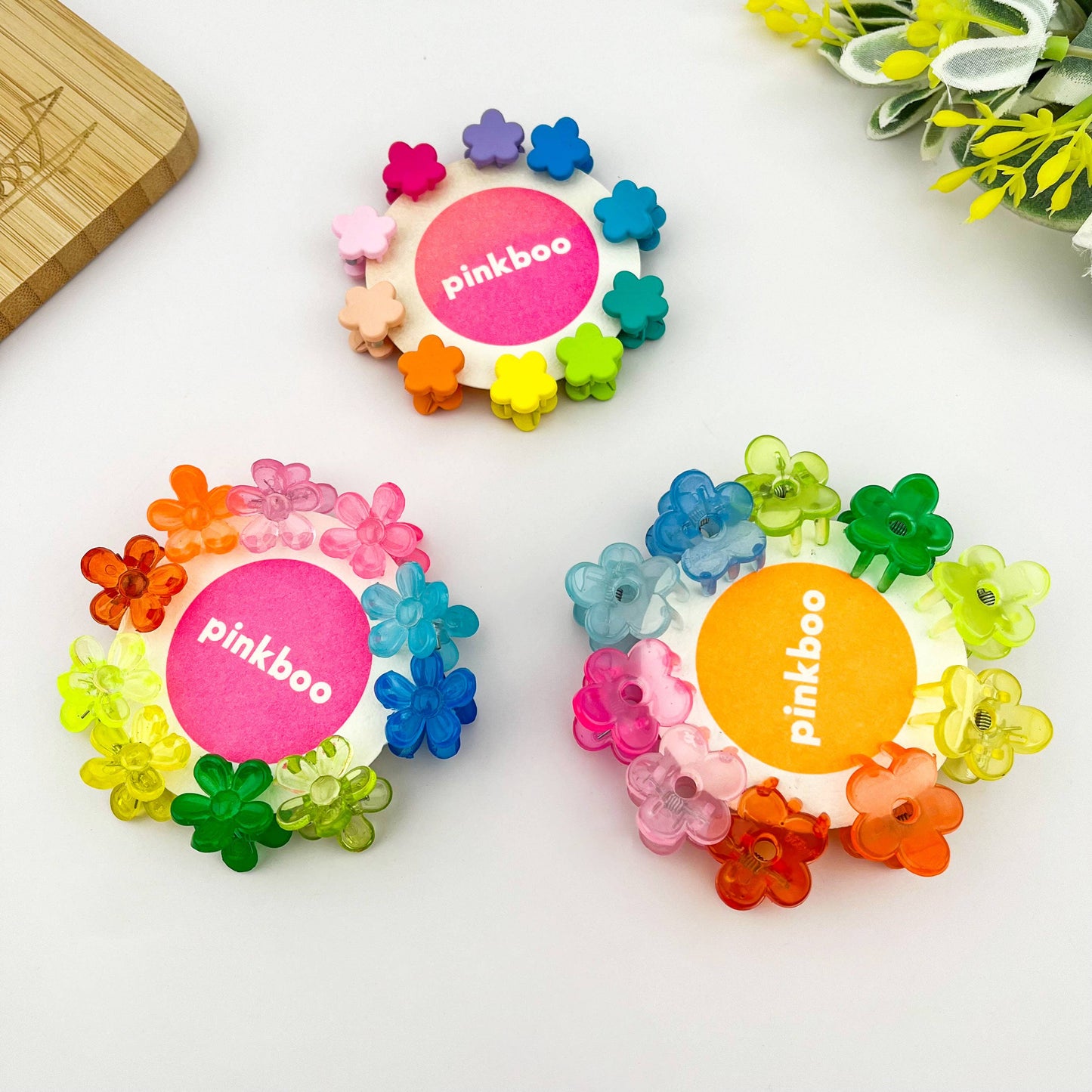 10PCS Colorful Mini Claw Hair Clips for Kids: Smiley