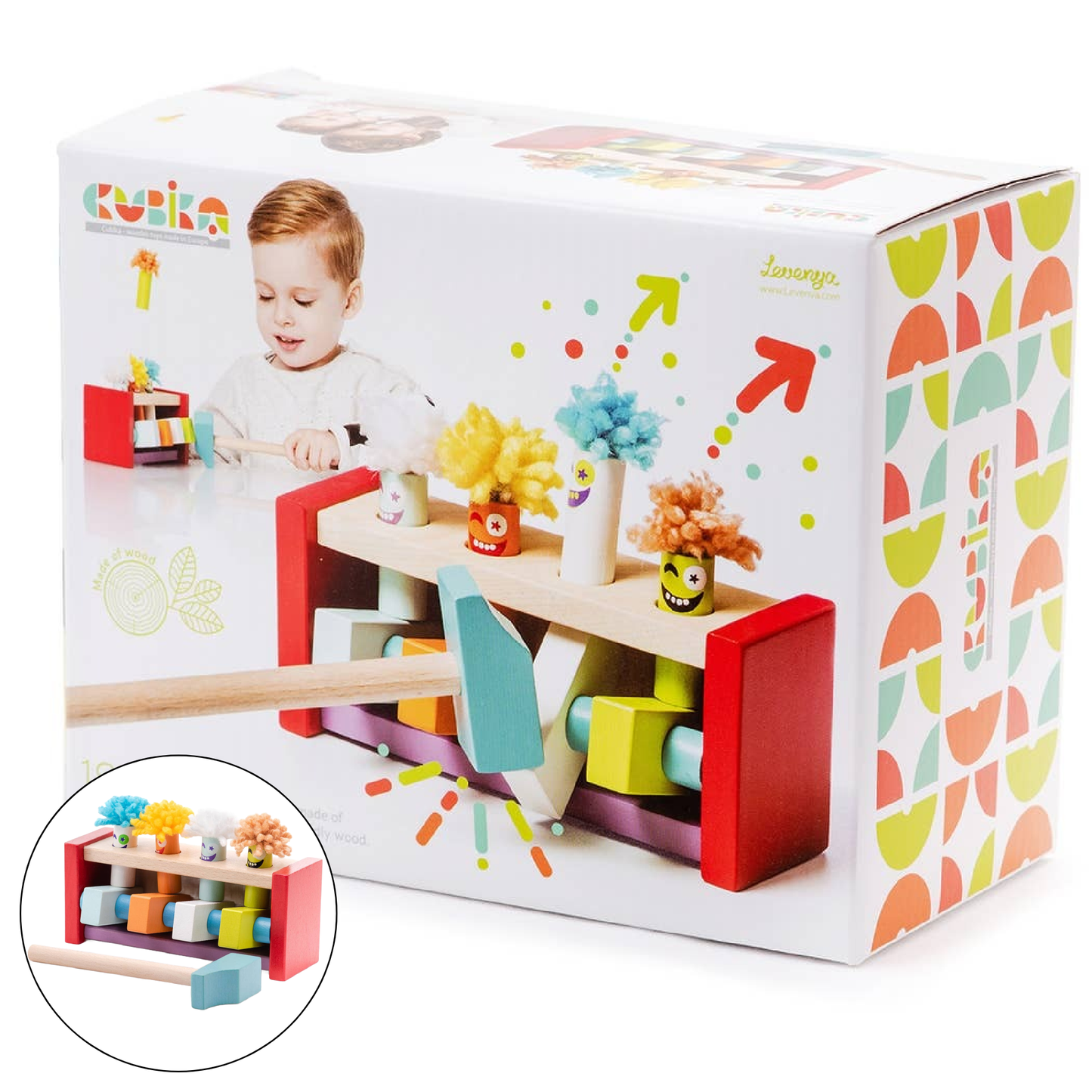 Cubika Wooden Toy Jumping Clowns