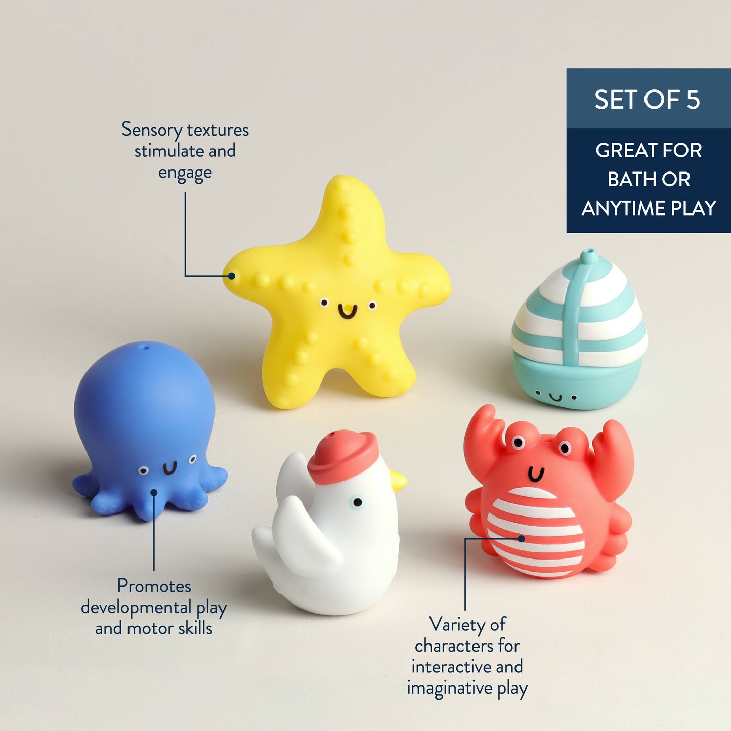 *NEW*Nautical Itzy Bitzy Puppets™ - Bath + Storytelling Toys