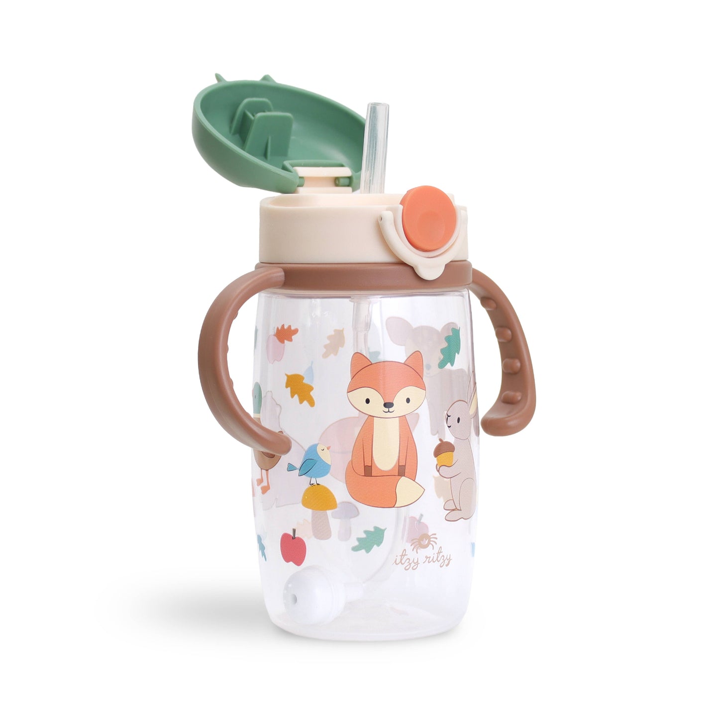*NEW OPTIONS* Itzy Sips™ - Straw Cup With Snap-Close Lid: Woodland