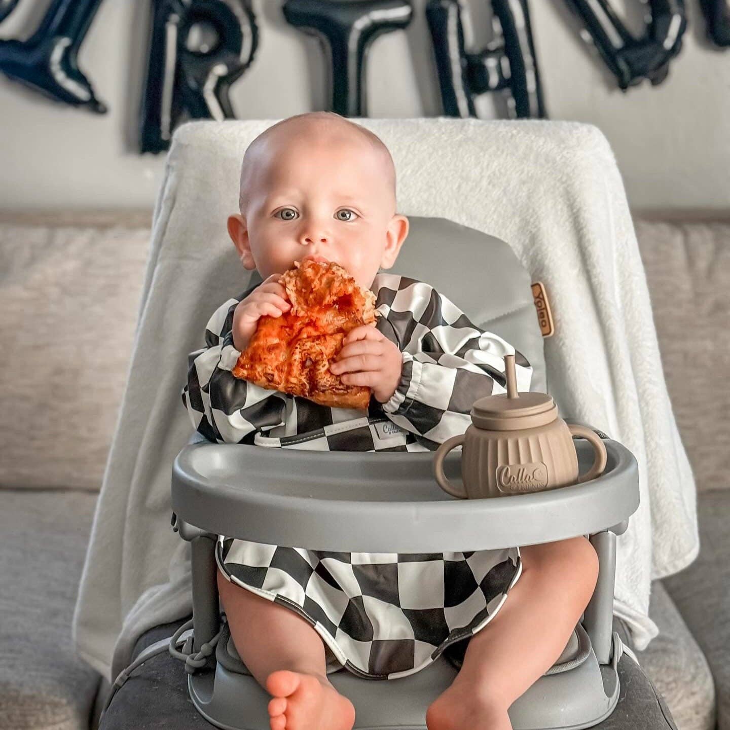 The Grayson Long Sleeve Bib - Checkered: BLACKOUT