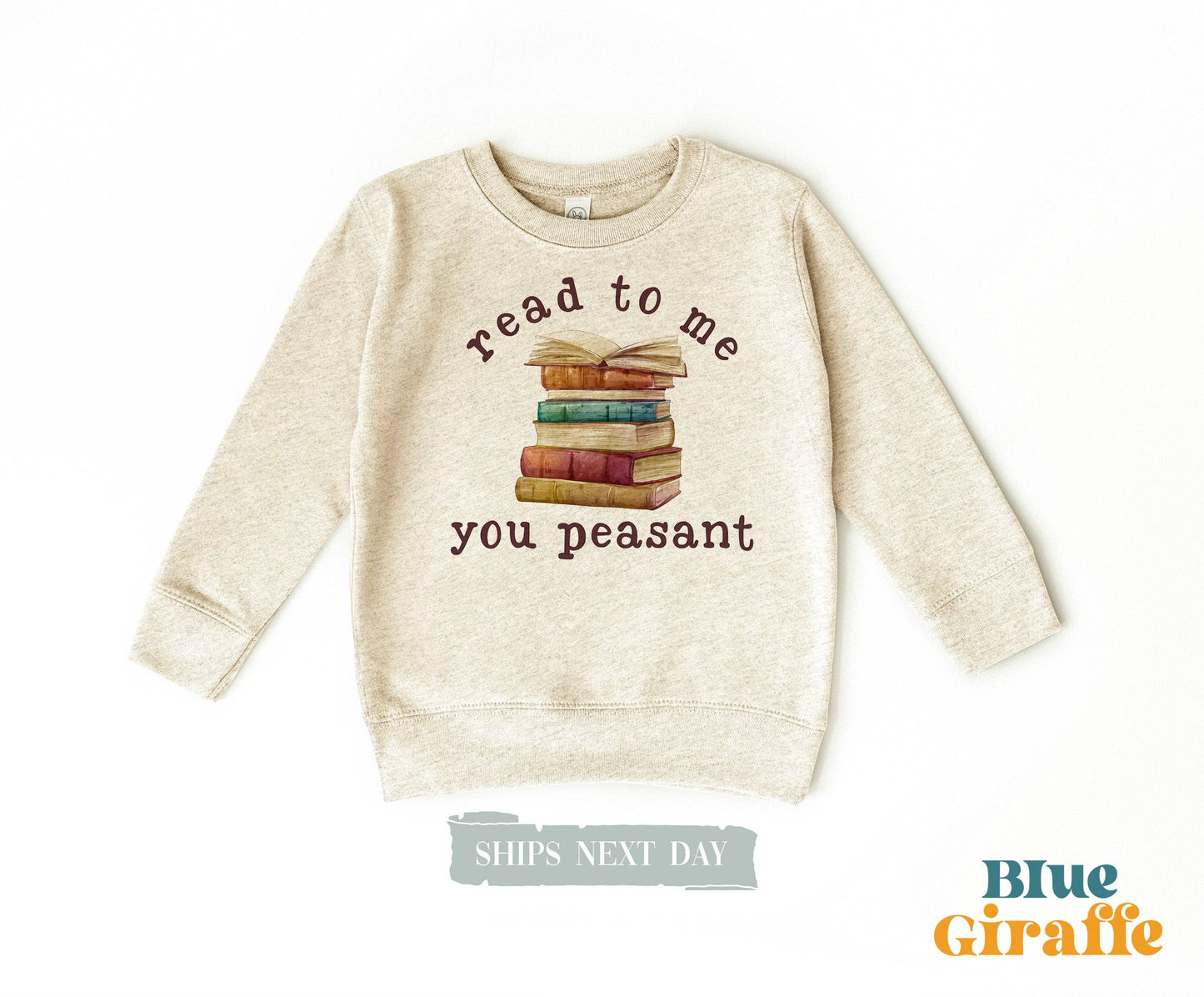 Read To Me Peasant Baby Onesie® & Kids T-Shirts: 6-12 Month / Short Sleeve Natural Onesie