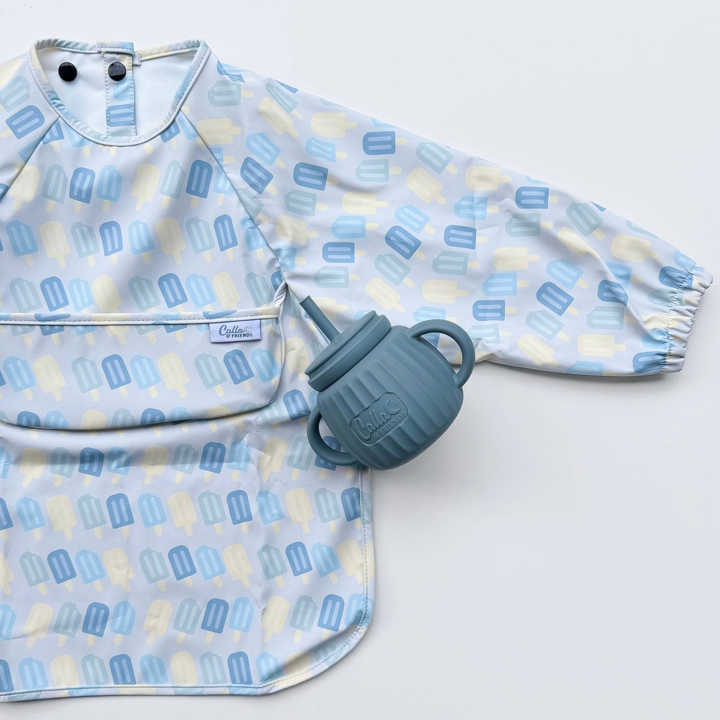 The Grayson Long Sleeve Bib - Popsicles: Pink / 6-36M