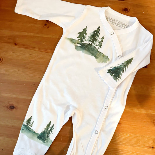 Shakes & Speares Forest: Cloud White / 0-3Months