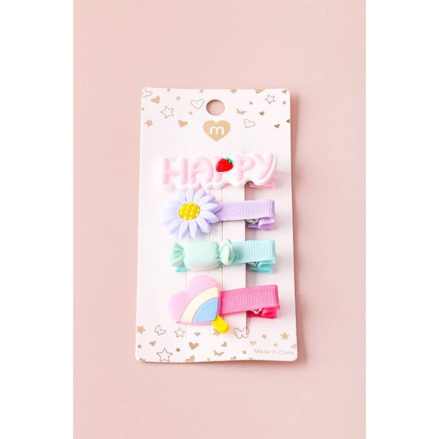 Happy Assorted Mini Hair Clips