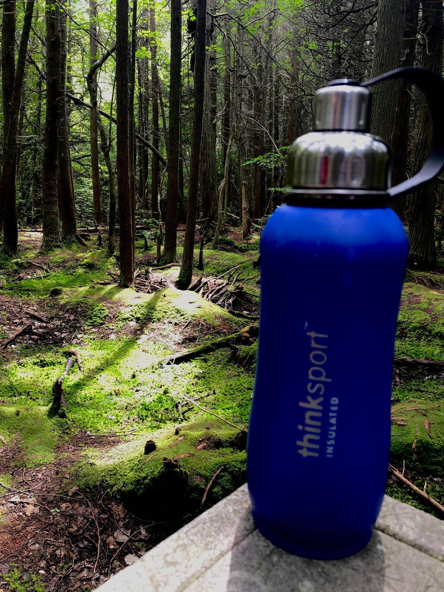 Insulated Sports Water Bottle - Coated Blue  17oz