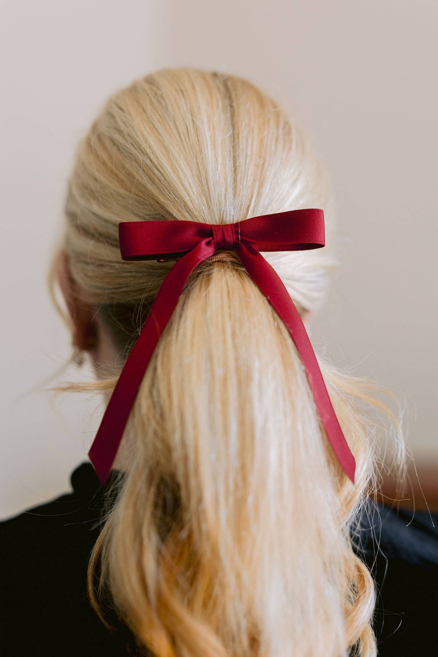 Thin Matte Satin Hair Bow Barrette | Micro Florence Bow: Hazelnut