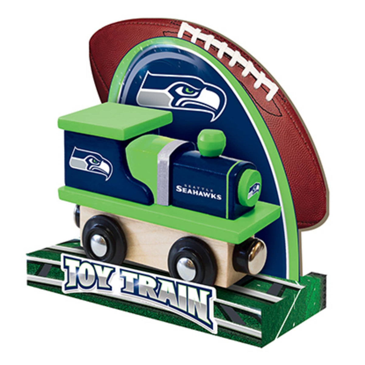 Seattle Seahawks Toy Train Engine Wood