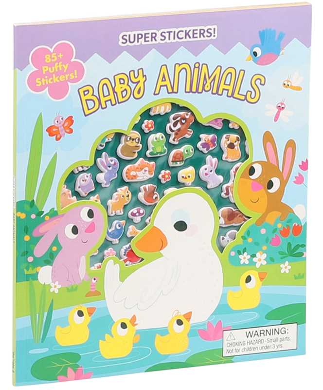 Super Puffy Stickers! Baby Animals by Maggie Fischer: Paperback; 32 pages / English