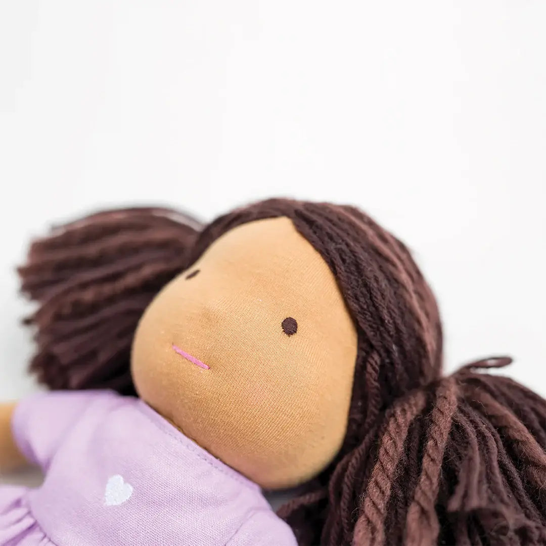 Waldorf-Inspired Doll – Handcrafted, 10" My Friend Mimi dark skin