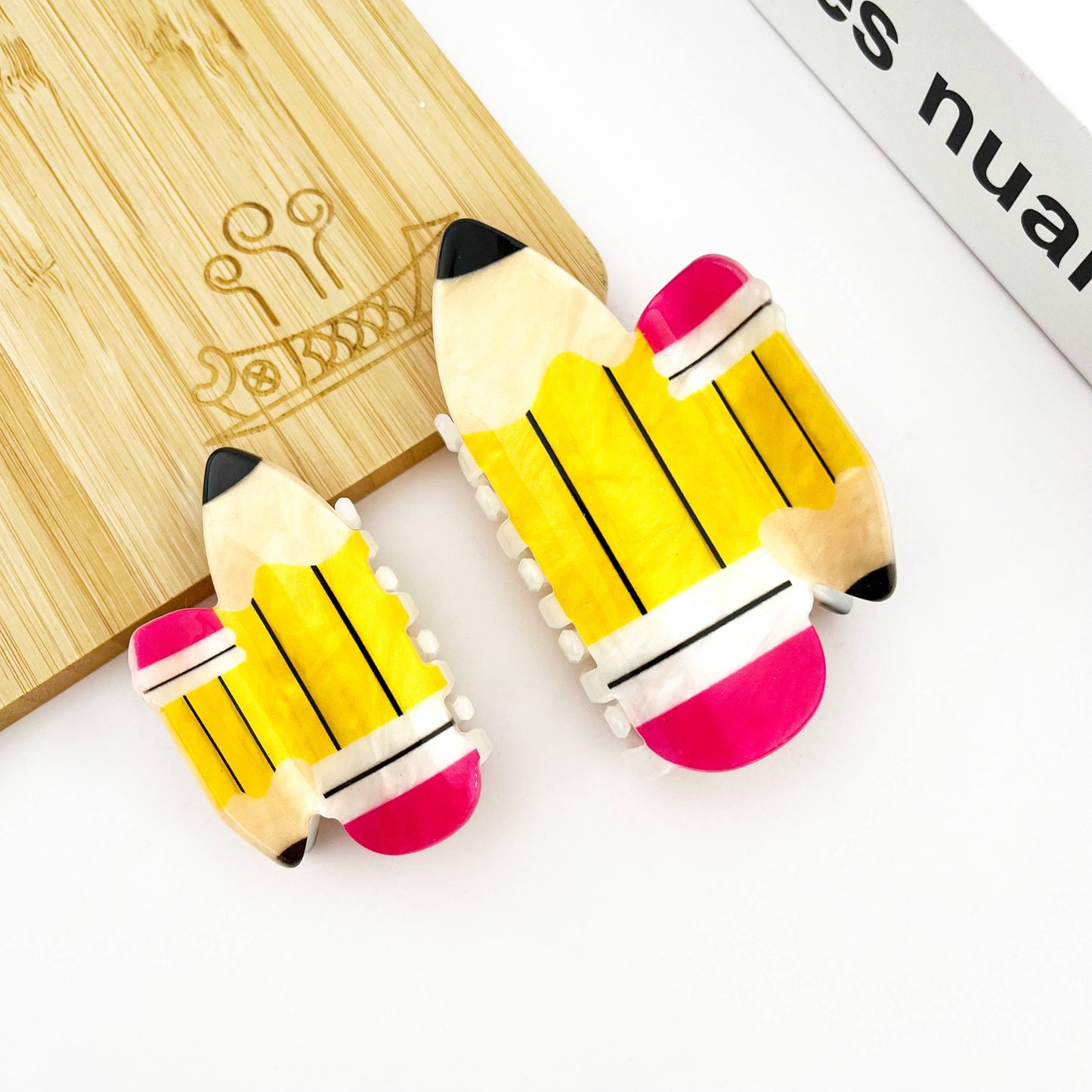 Pencil Claw Clip, Stationery Hair Clip: Small