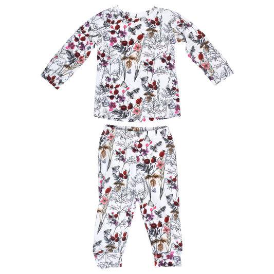 Three Little Tots -Floral Jammies Kids Pjs and Lougewear: 3-6 Months