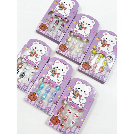 Assorted Design Press On Kids Nails Set
