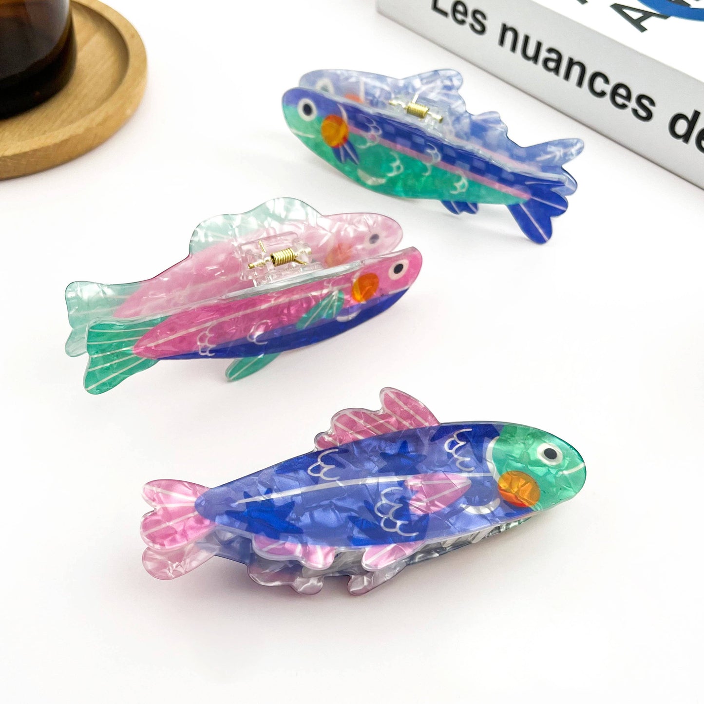 Cute Sardine Hair Claw Clip: Pink
