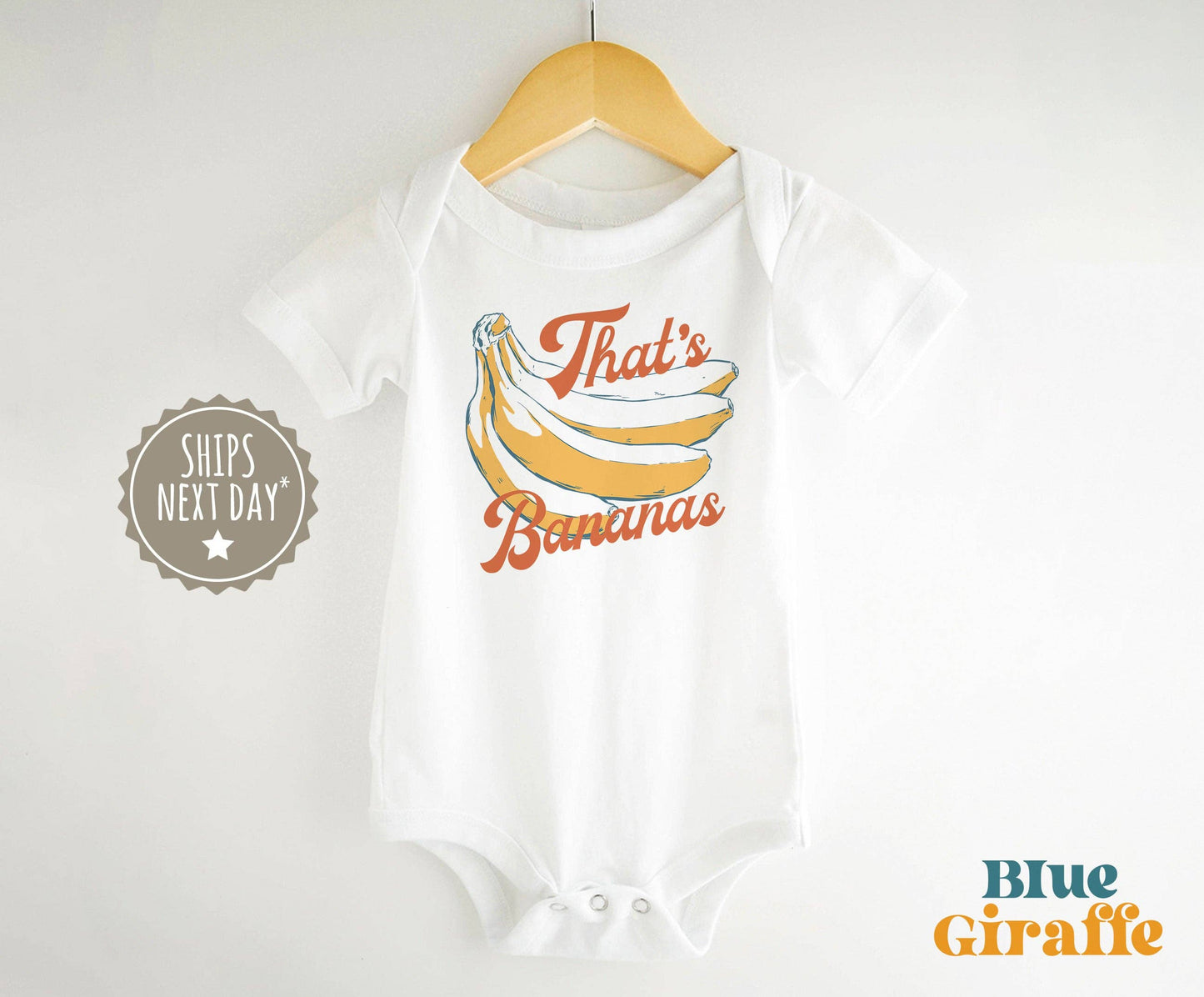 That's Bananas Toddler Shirts & Baby Onesies: 12-18 months / Short Sleeve Natural Onesie