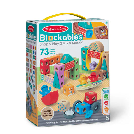 Melissa & Doug Blockables Town Play Set 73 pc