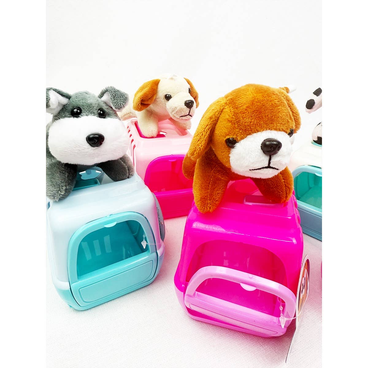 Adorable Plush Puppy dog Toy with Carrier