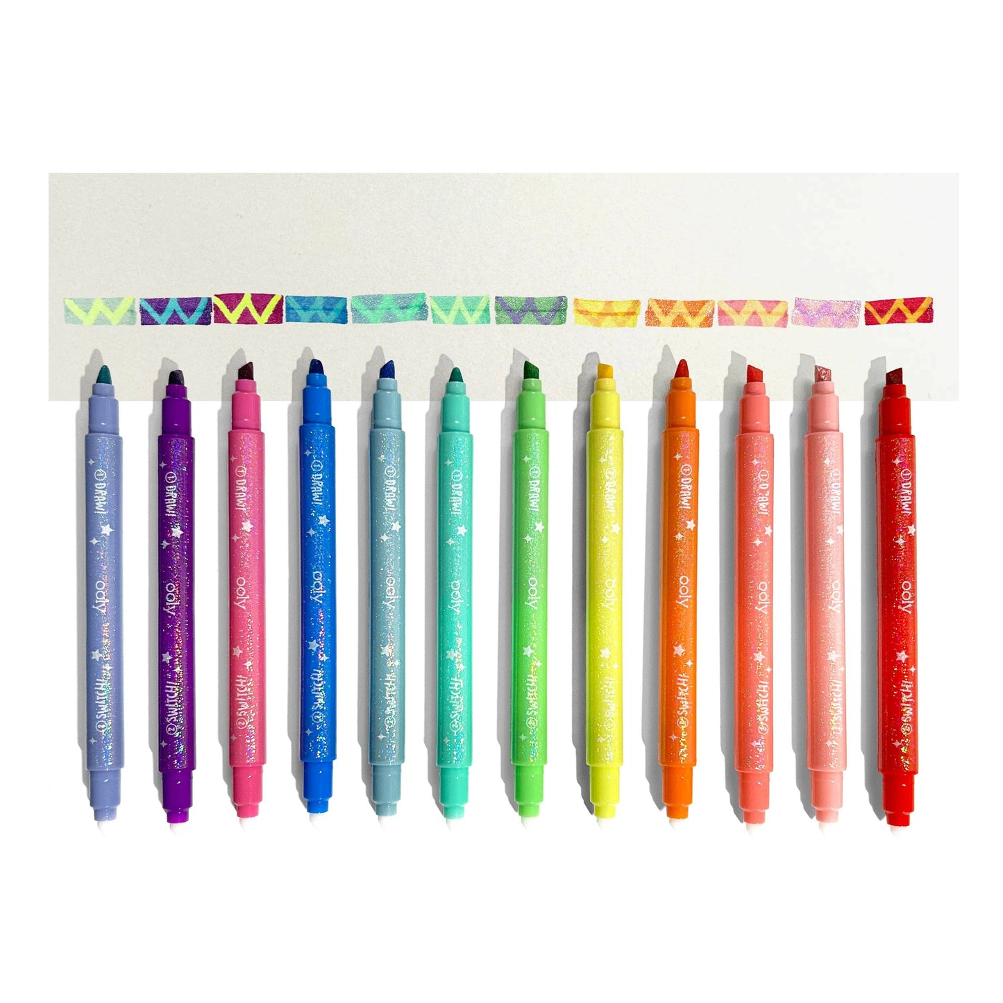 Switch-eroo! Sparkle Color Changing Markers - Set of 12