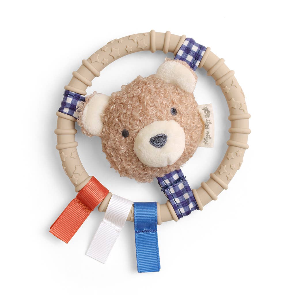 *NEW* Itzy Ring Pal™ - Teething Ring with Plush Character: Pink Kitty