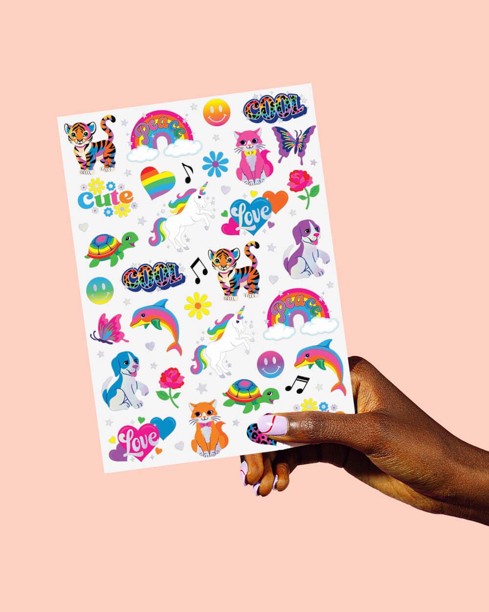 Rainbow Dreamland Tats - 68 temporary tattoos, y2k, nostalgia kids activity