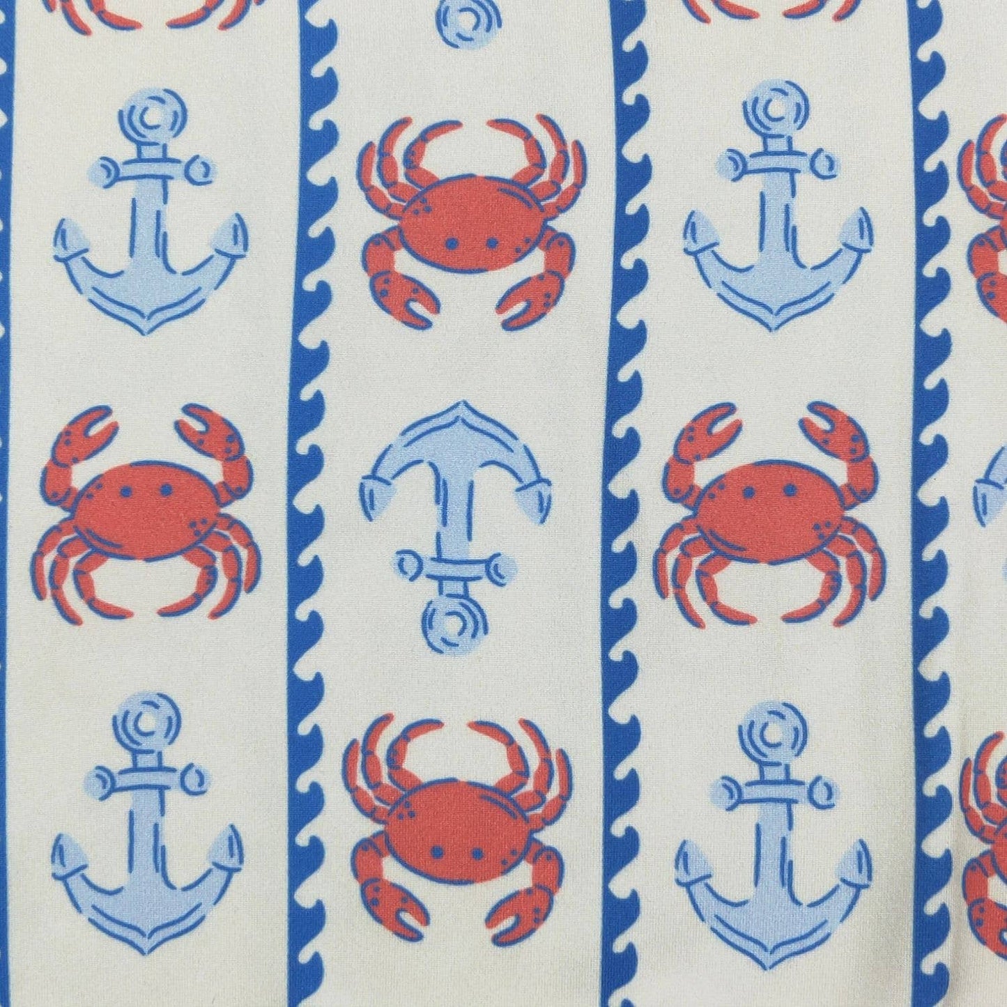 Crabby Anchor Boy Romper: 12/24 mo