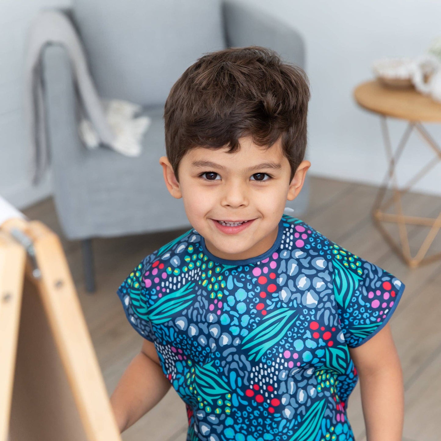 Short-Sleeved Smock: Animal Prints