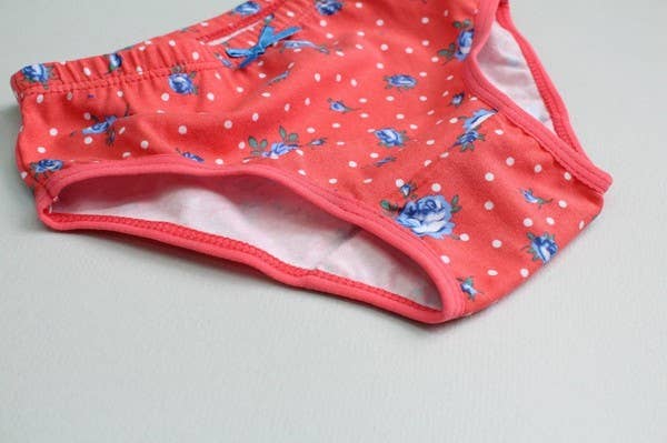 Flower Garden Girls Bikini Briefs 3 Pack Underwear: Red / S(2T)
