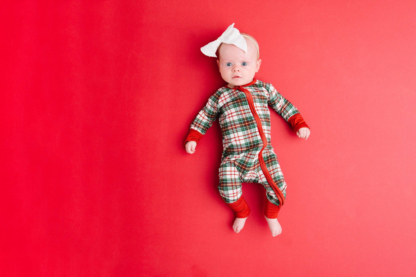 Christmas Plaid Bamboo Sleeper: 6-12M