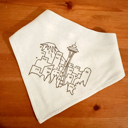 Handkerchief Bib - Seattle / Grey Heather / One size