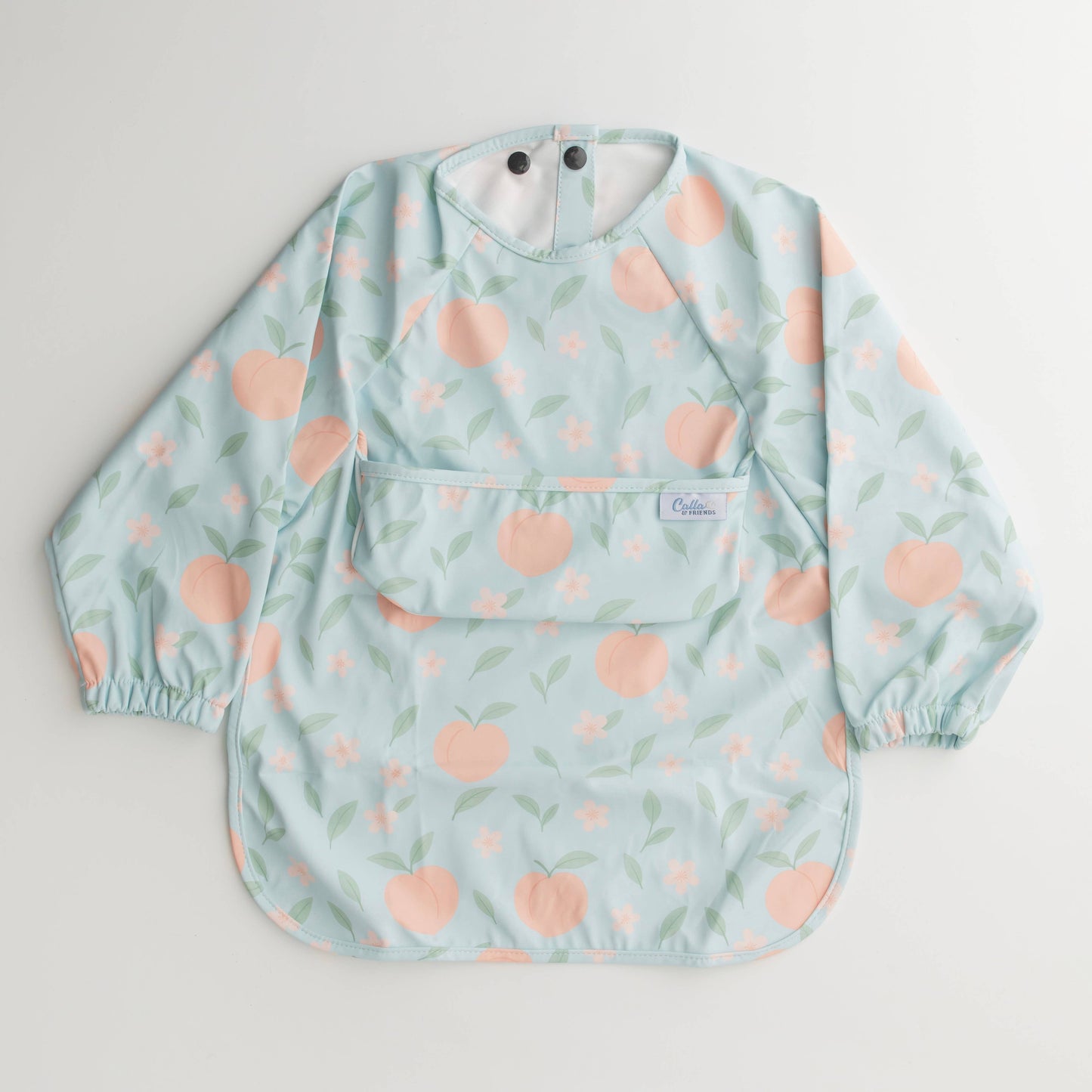 The Grayson Long Sleeve Bib - Peach Blossom: 6-36M