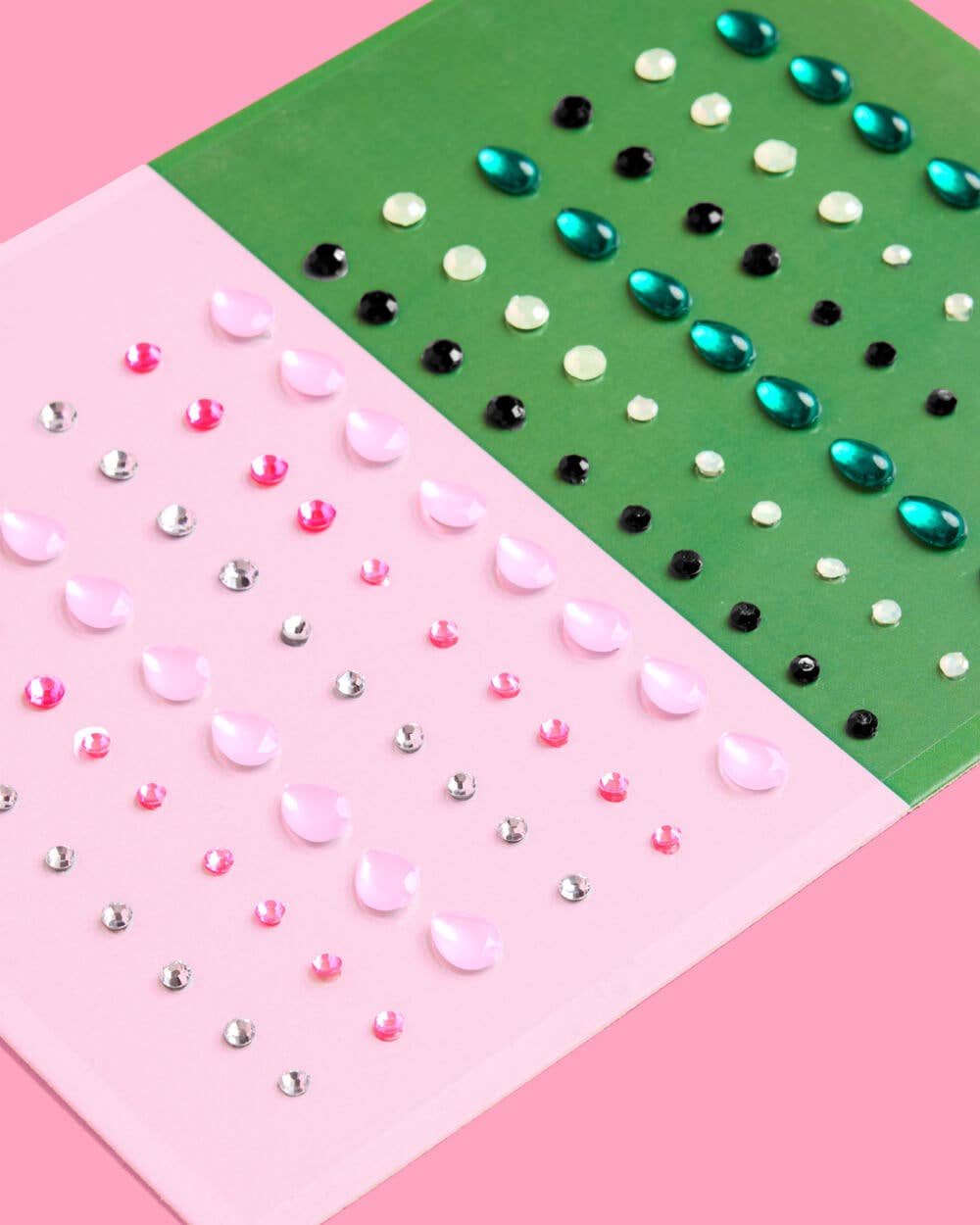 Wicked Pink Green Face Gem Set - 112 pcs, kids