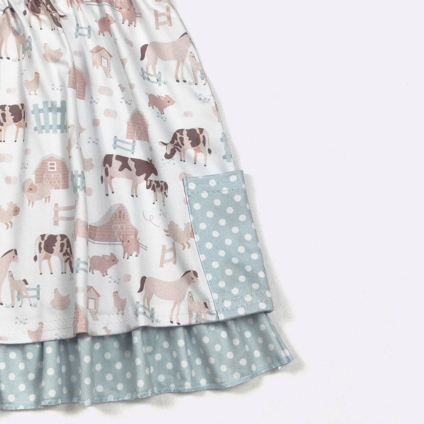 Barnyard Blue Girls Dress: 3t