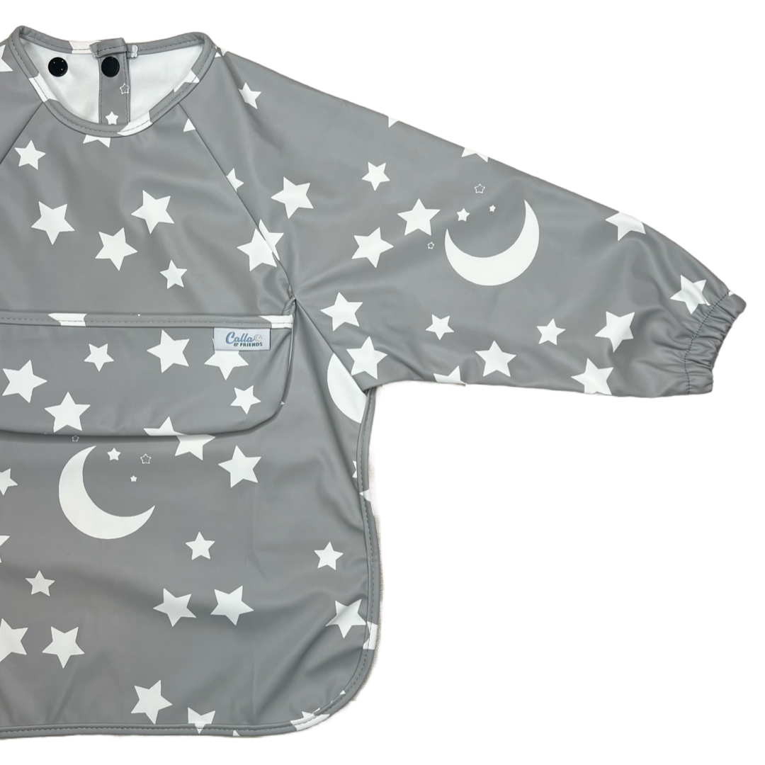 The Grayson Long Sleeve Bib - Starry Night: Powder Blue